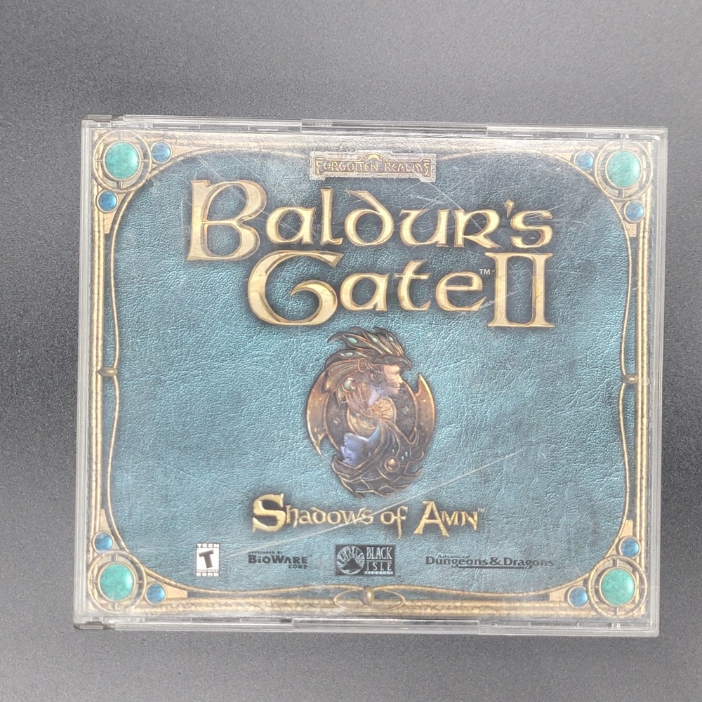 Baldur's Gate 2 II: Shadows of Amn (PC, 2000) 4 Disc Set Complete Rare